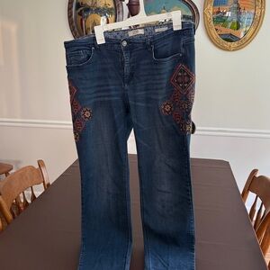Vintage America Blue Floral Lined Jeans